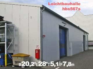 hbs567s ISO-Lagerhalle B20xL28xT5/F7,8m 
